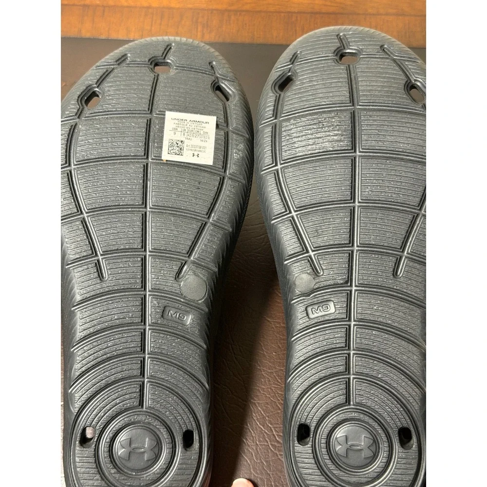 Under Armour Ignite Men's Slide Sandals Size 9 Black White HyperFoam Comfort